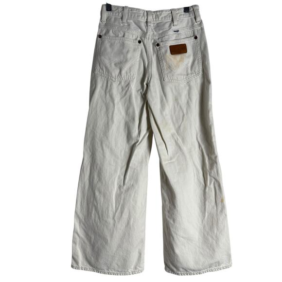 Wrangler Worldwide 661 White Wide Leg High Rise Denim Jeans Size 26 - Picture 9 of 16
